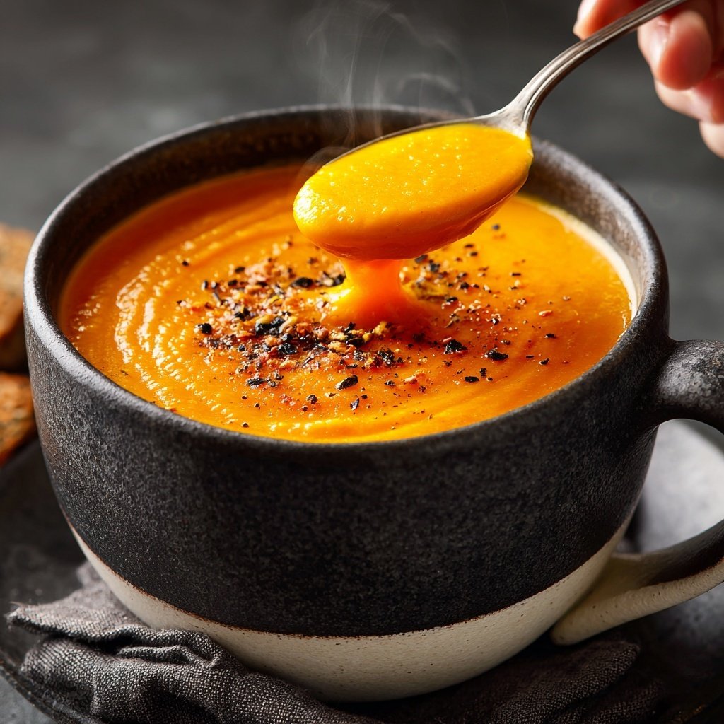Roasted Carrot Ginger Bisque