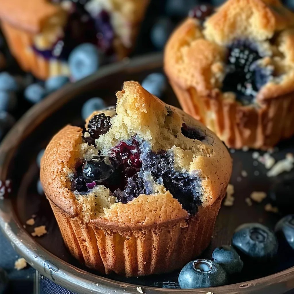 Bakery Style Blueberry Muffins