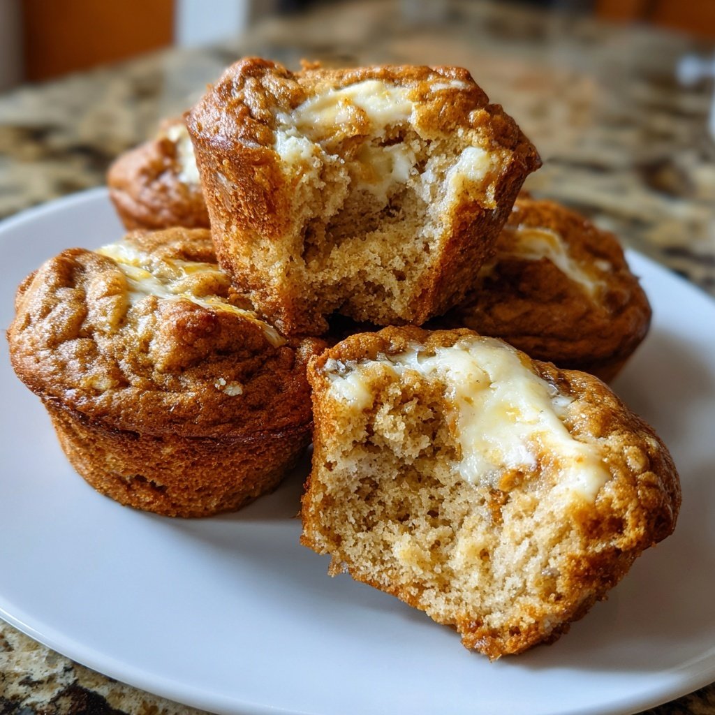 Banana Cream Cheese Muffins