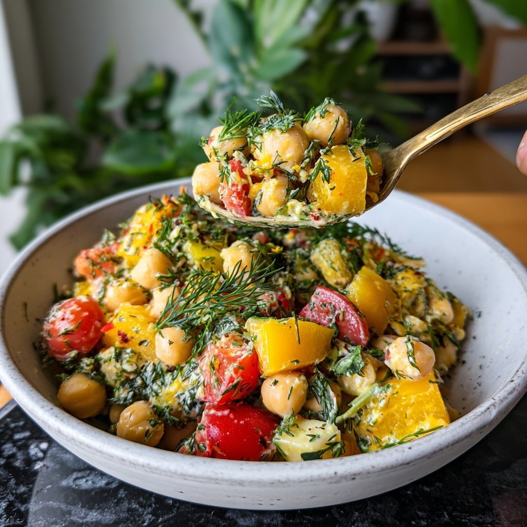 Lemon Dill Chickpea Salad