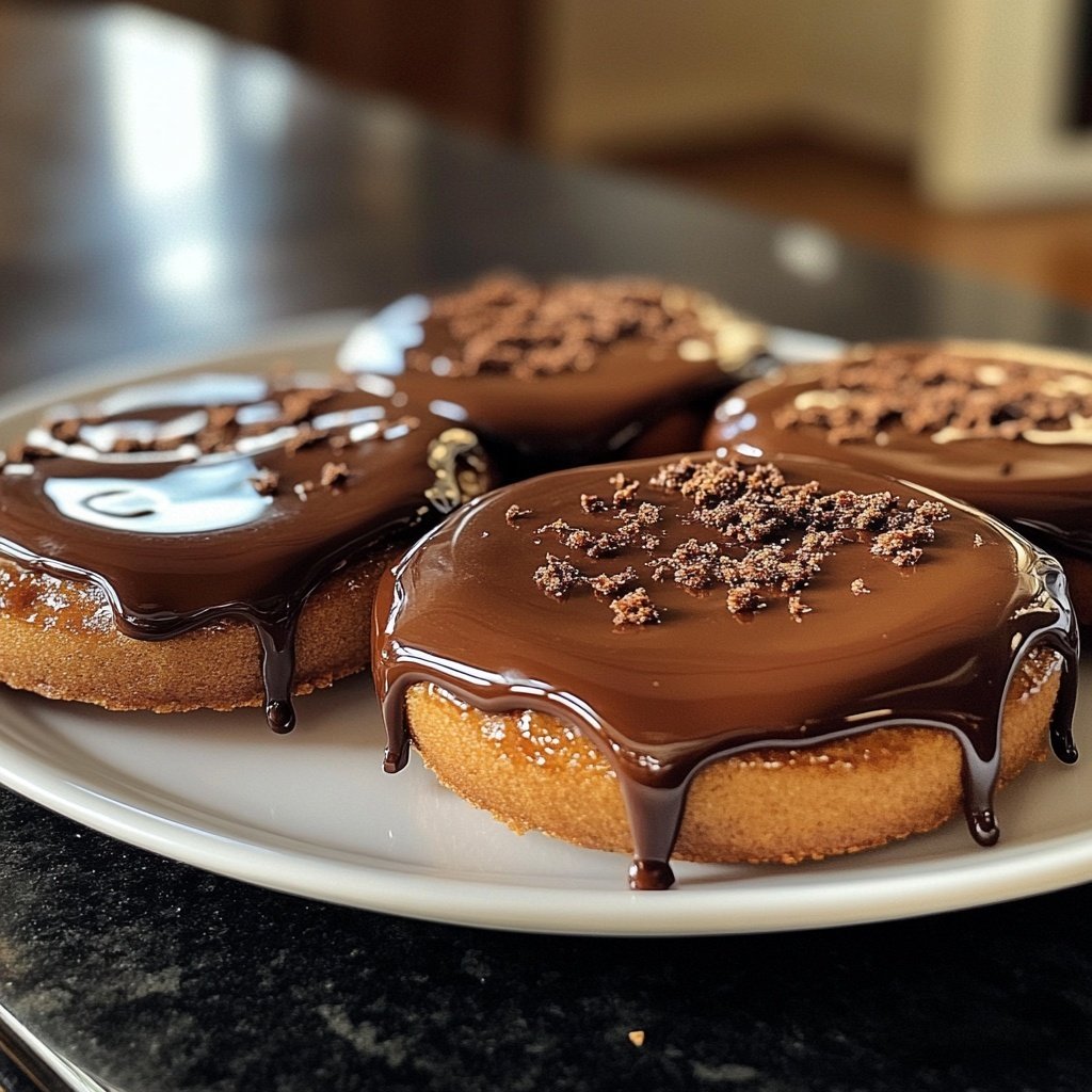 Chocolate-Glazed Lebkuchen Rounds