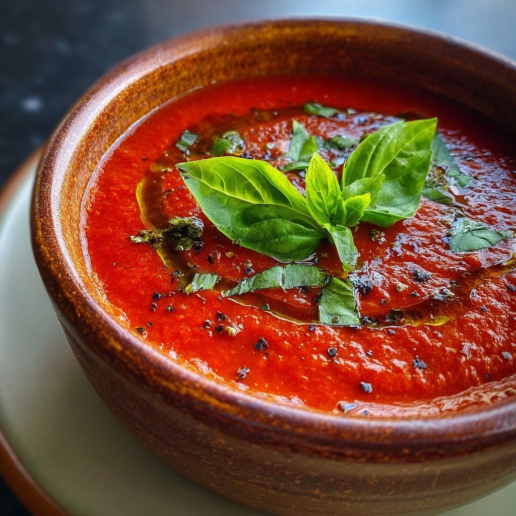 Chilled Tomato Basil Soup