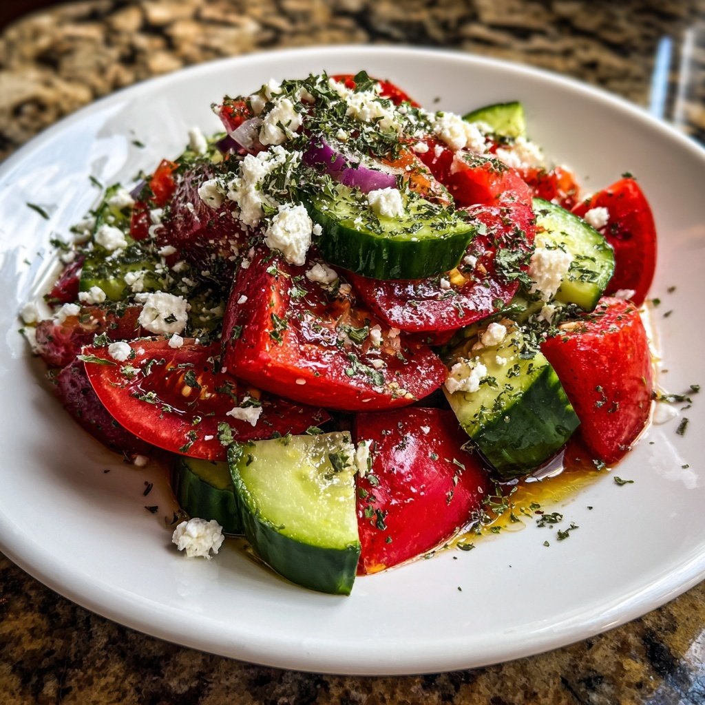 Greek Cucumber Tomato Salad