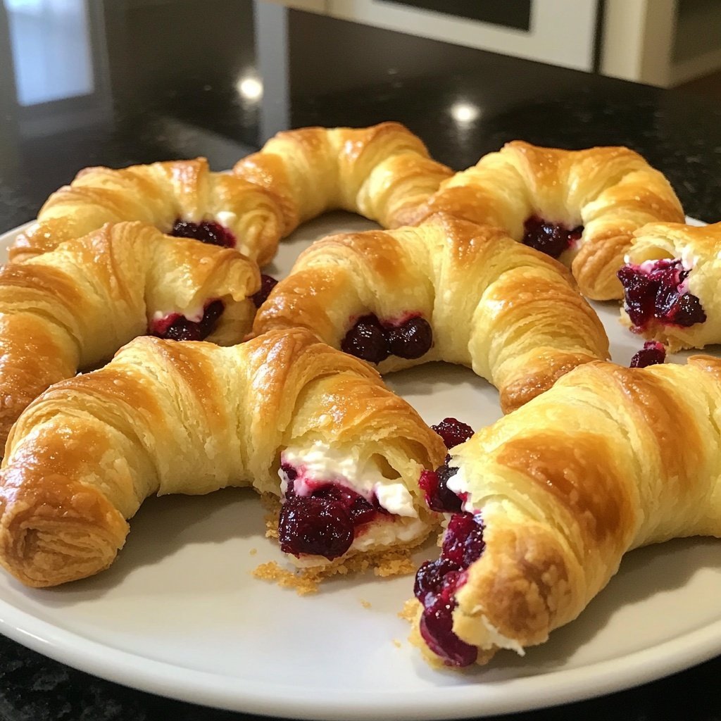 Cranberry Cream Cheese Crescent Bites