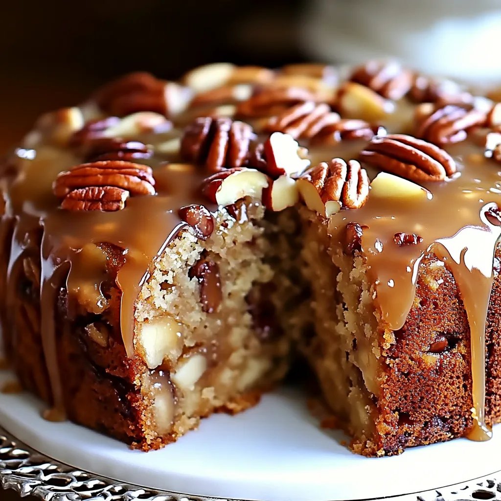 Apple Pecan Cake With Caramel Glaze: The Incredible Ultimate Recipe