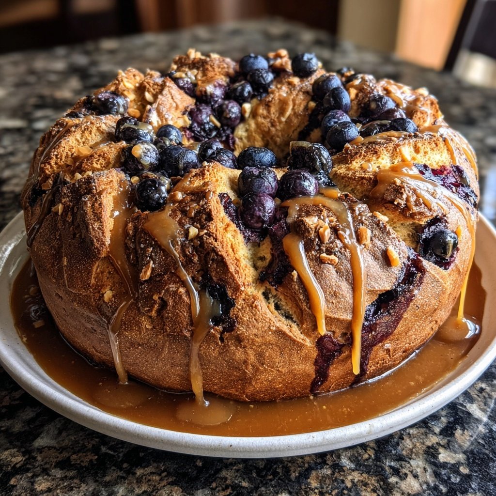 Blueberry Lemon Sourdough with Salted Caramel