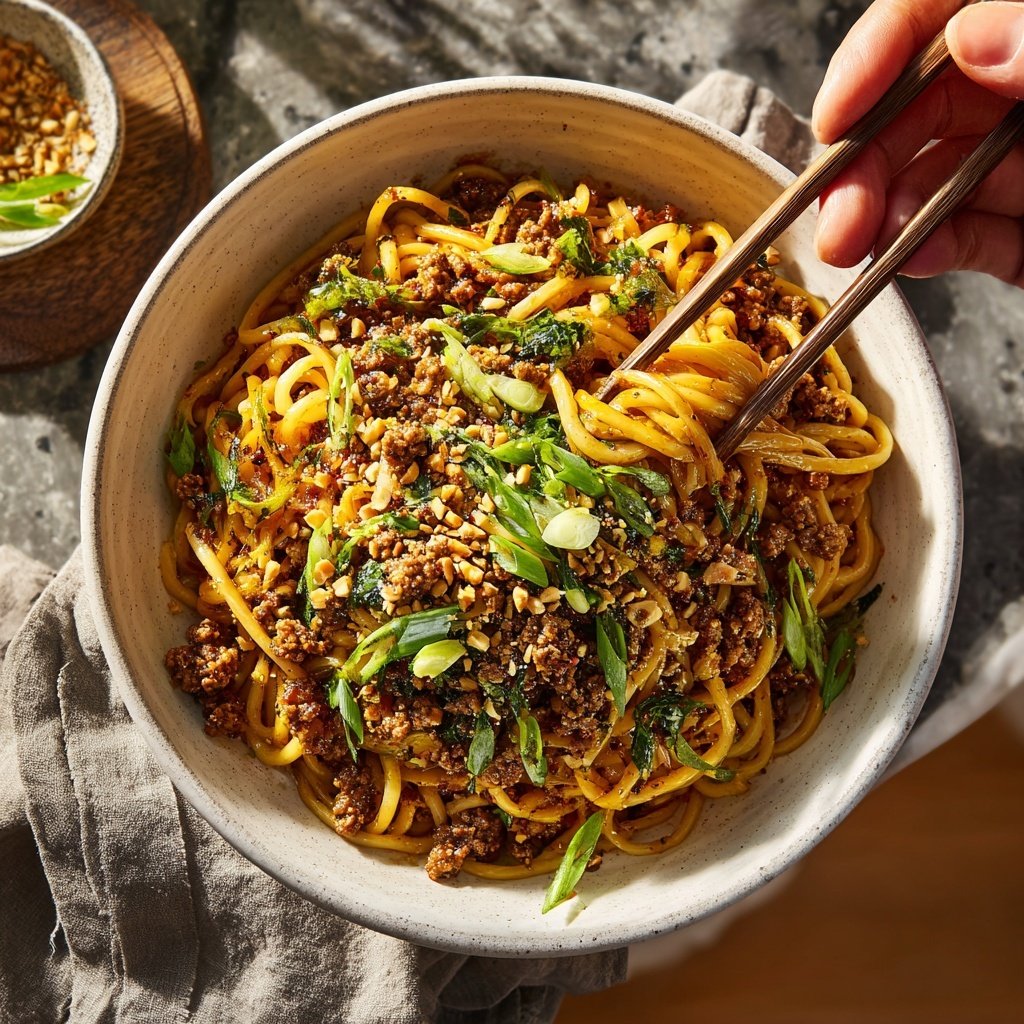 Spicy Dan Dan Noodles Pork