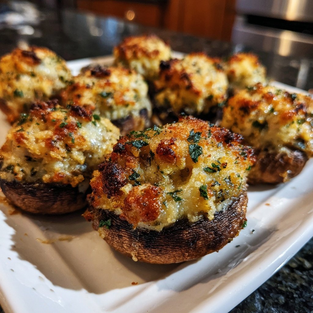 Italian Sausage Stuffed Mushrooms Cheesy
