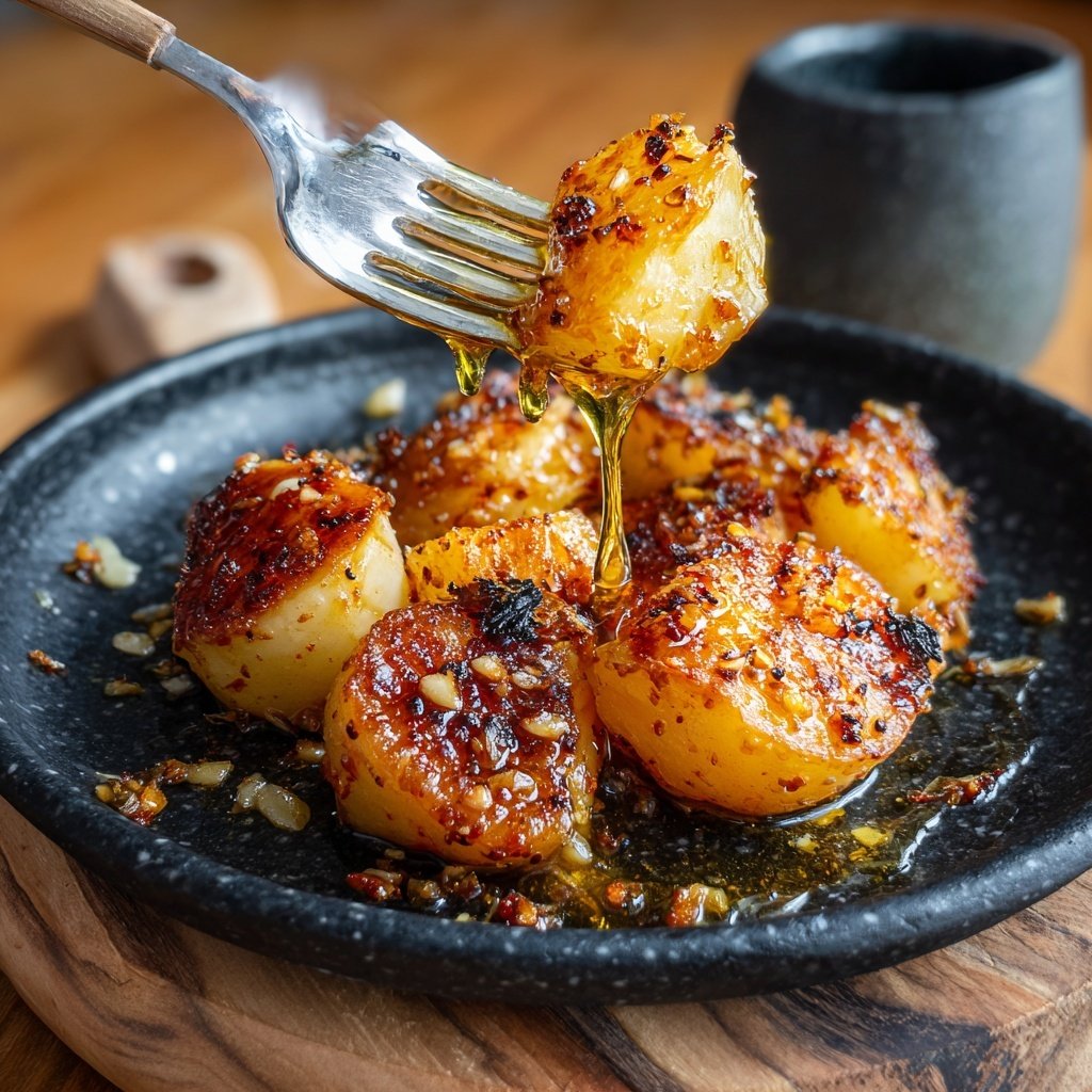 Honey Garlic Roasted Turnips