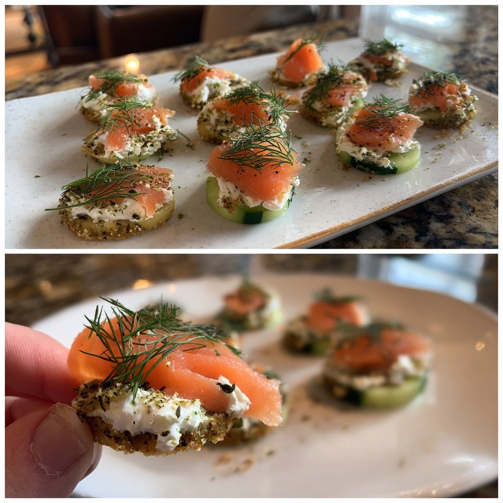 Everything Cucumber Smoked Salmon Bites
