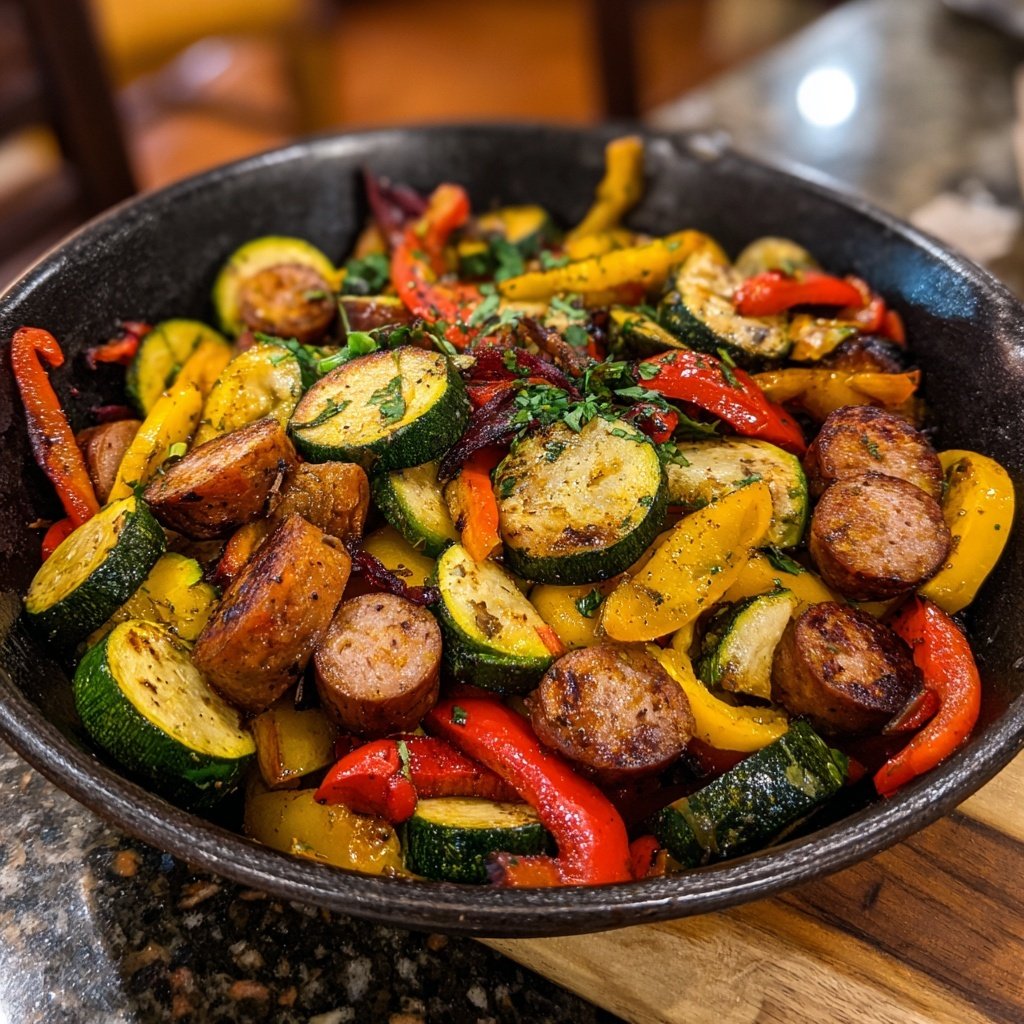 Chicken Sausage Veggie Skillet