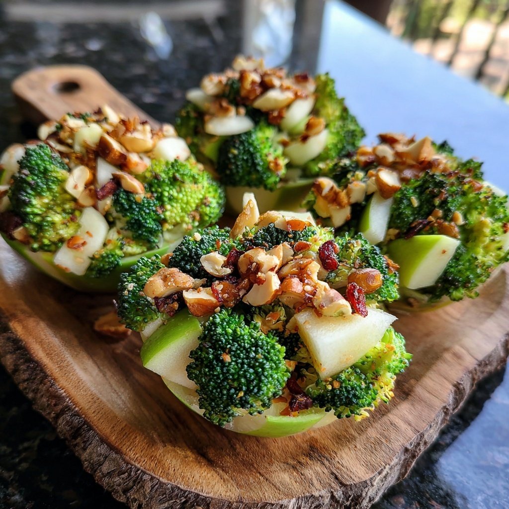 Crunchy Broccoli Apple Salad Cups