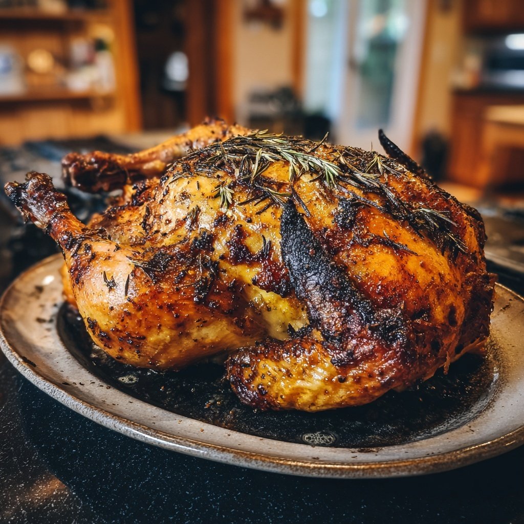 Whole Roasted Chicken Lemon Herbs