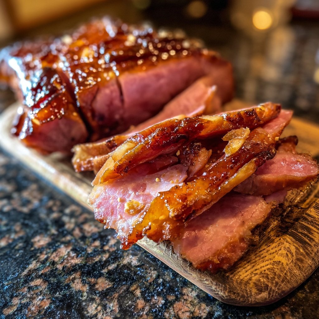 Cherry Bourbon Glazed Ham Centerpiece