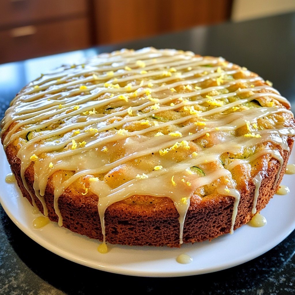 Zucchini Lemon Drizzle Cake