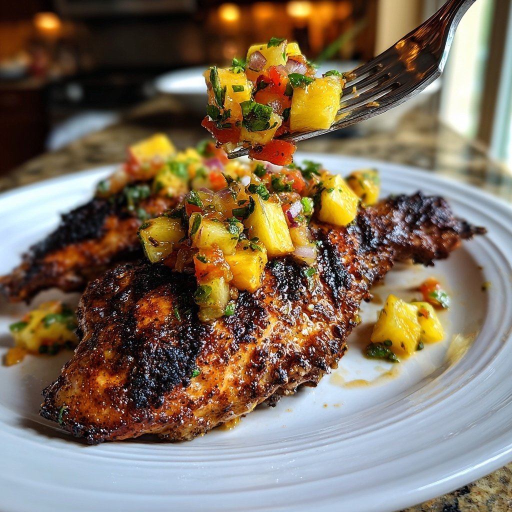 Jerk Chicken with Pineapple Salsa