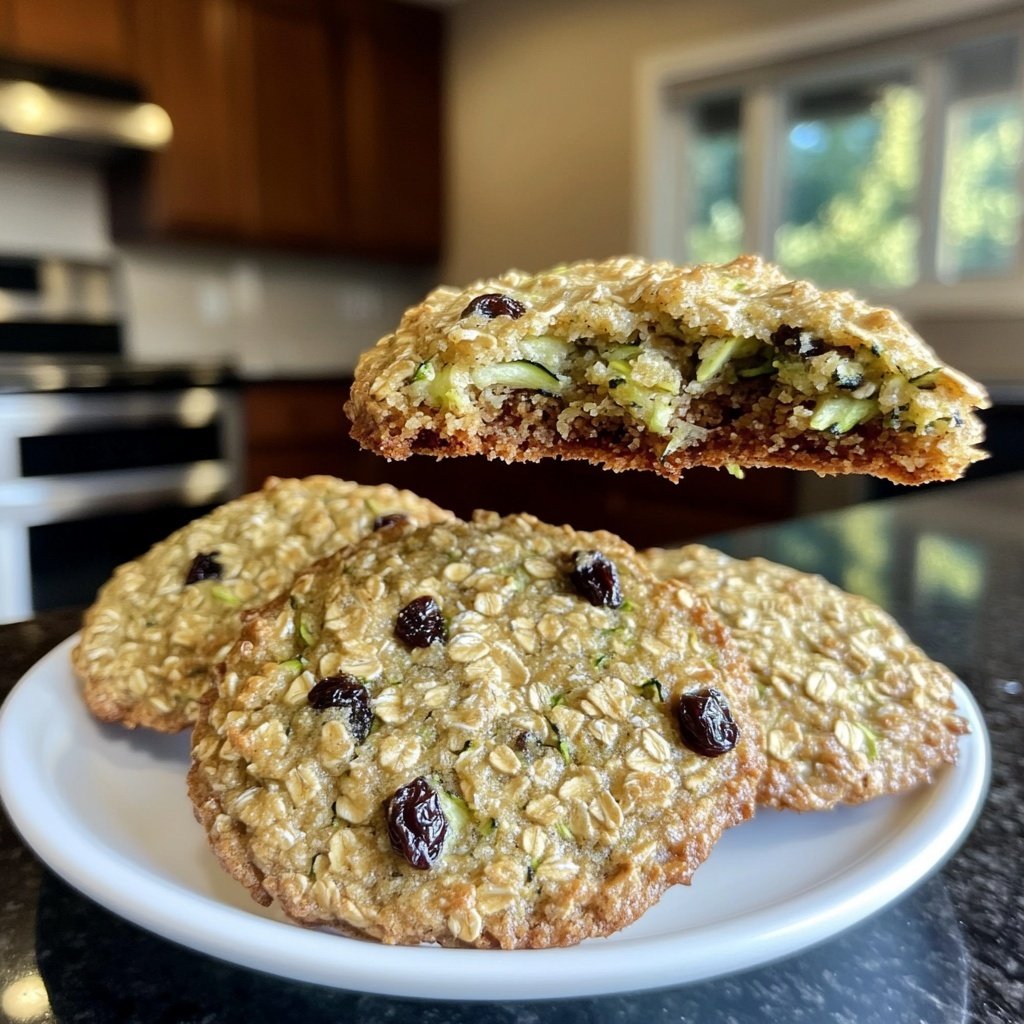 Zucchini Oatmeal Raisin Cookies