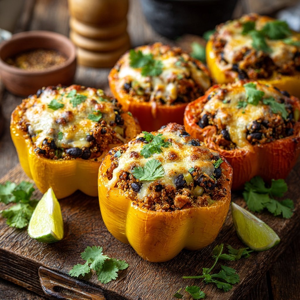 High Protein Stuffed Bell Peppers