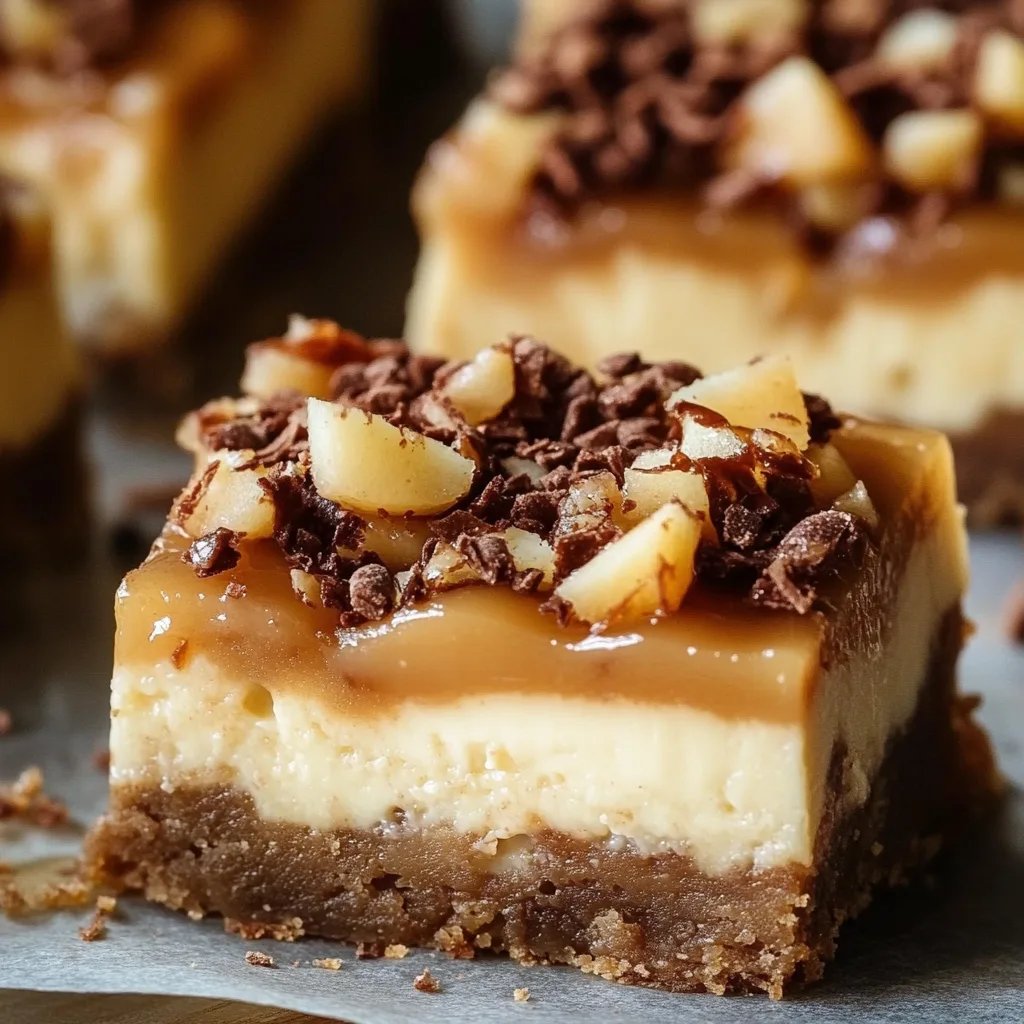 Caramel Apple Cheesecake Bars