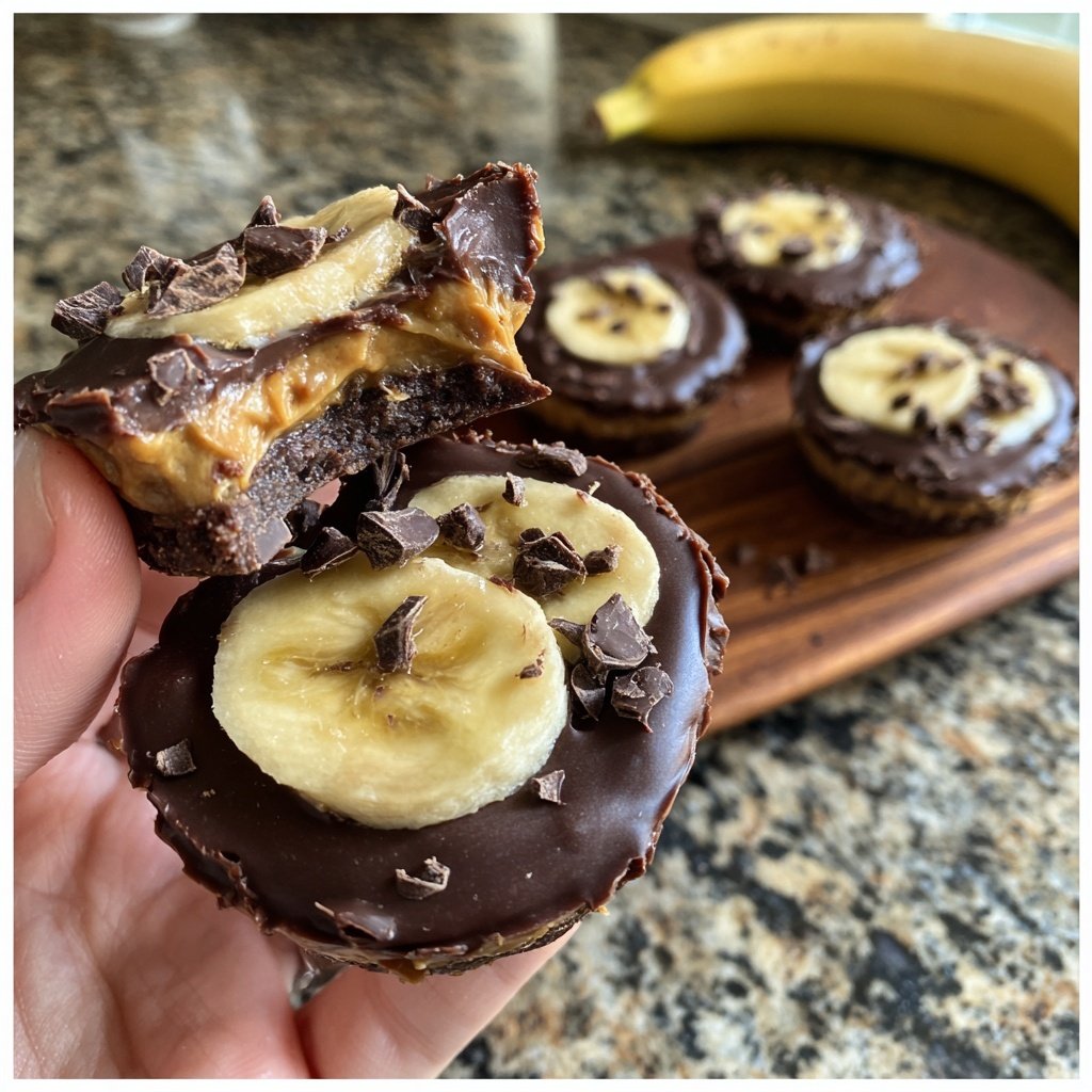 Chocolate Peanut Butter Banana Bites