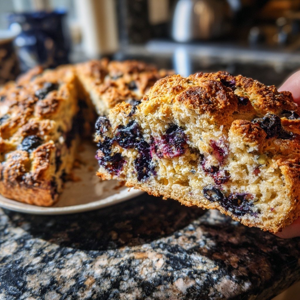 Lemon Blueberry Sourdough with Biscotti Crust