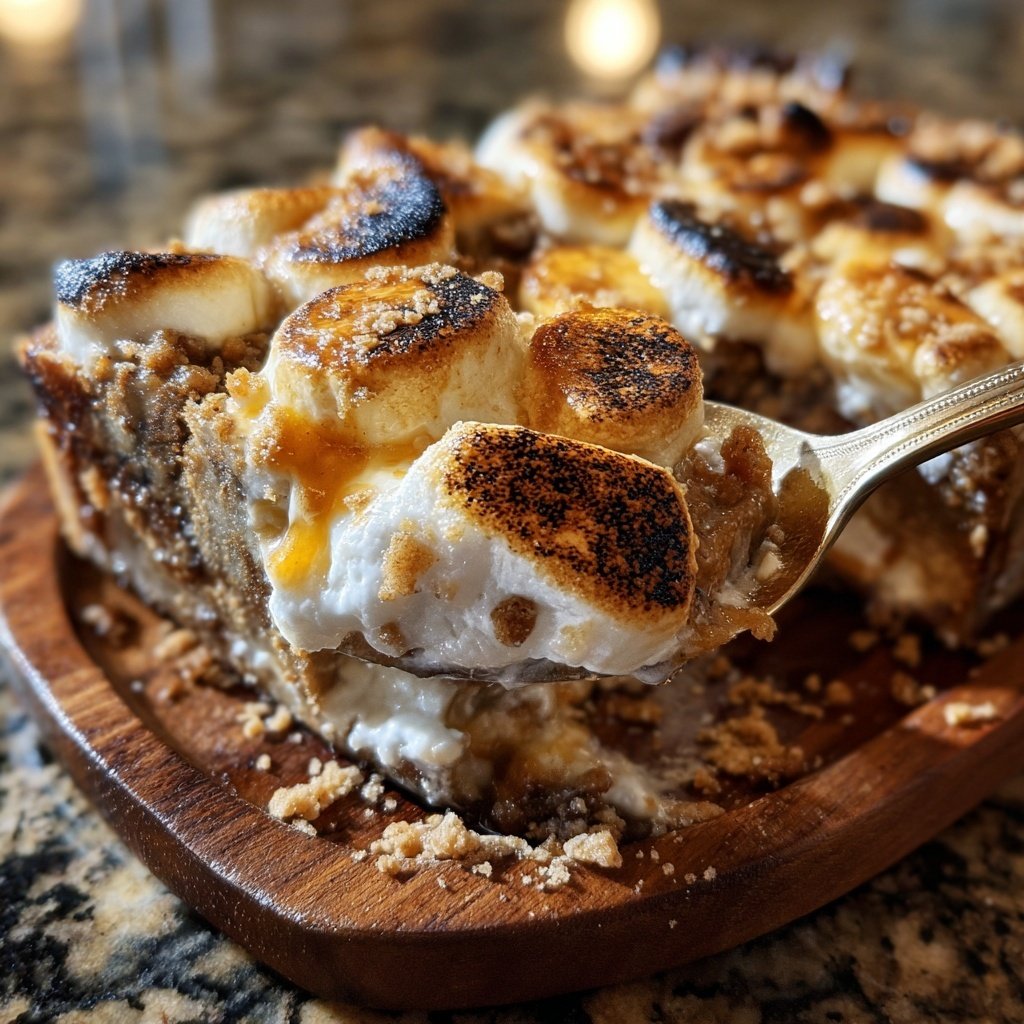 S'mores Banana Bread Pudding