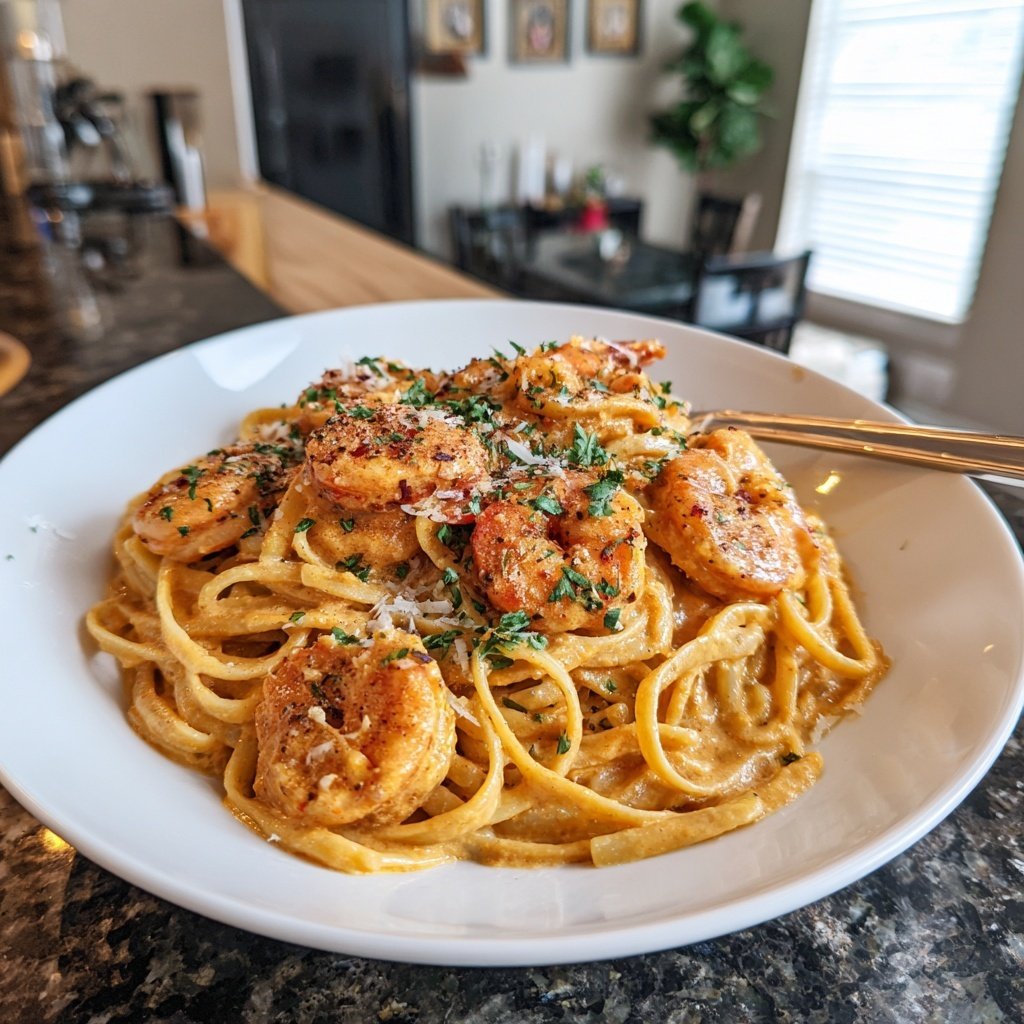 Creamy Cajun Shrimp Pasta
