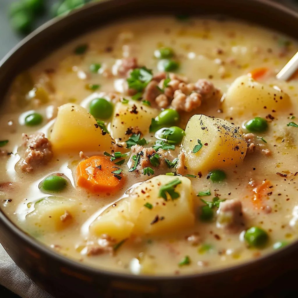Creamy Potato Hamburger Soup