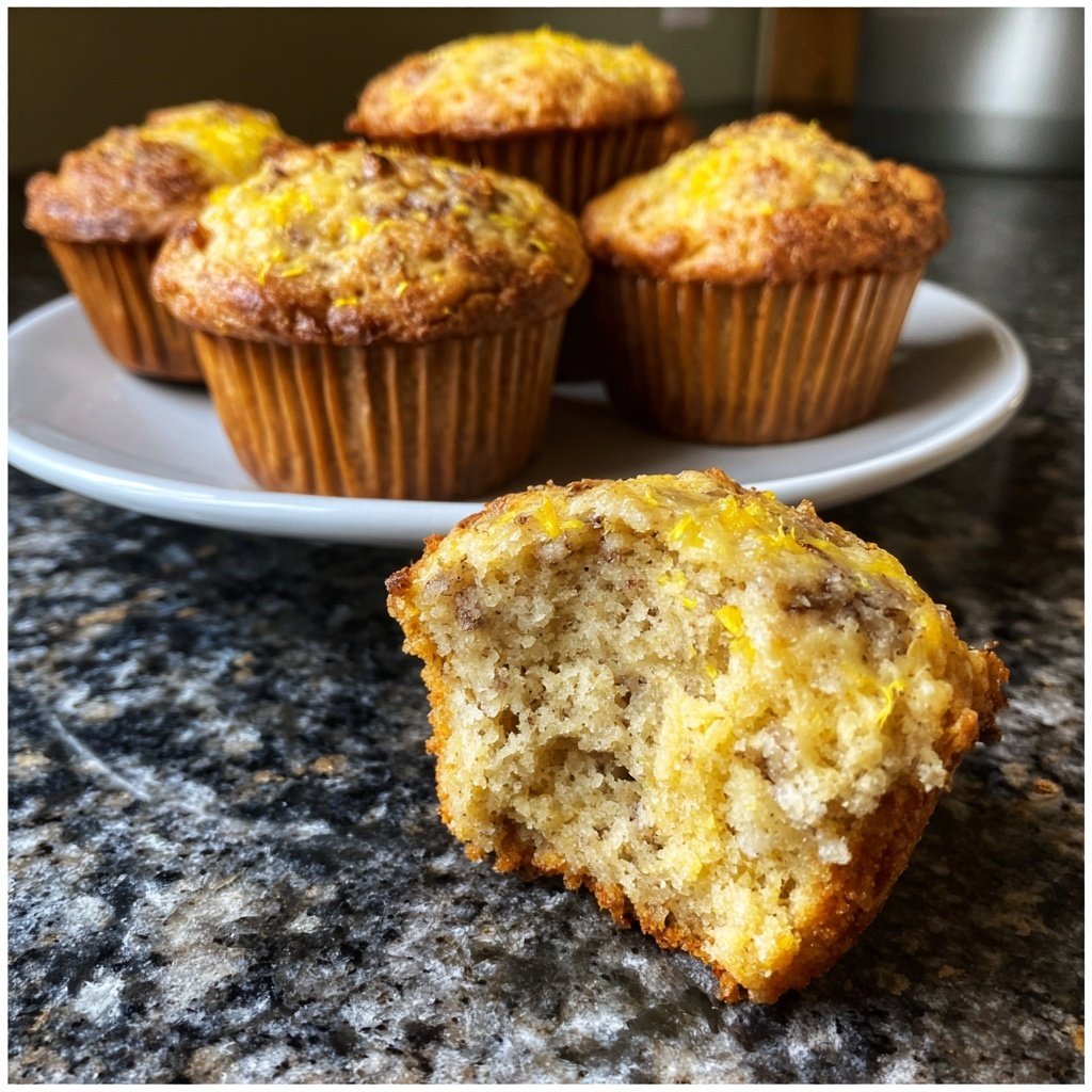 Zesty Lemon Banana Muffins