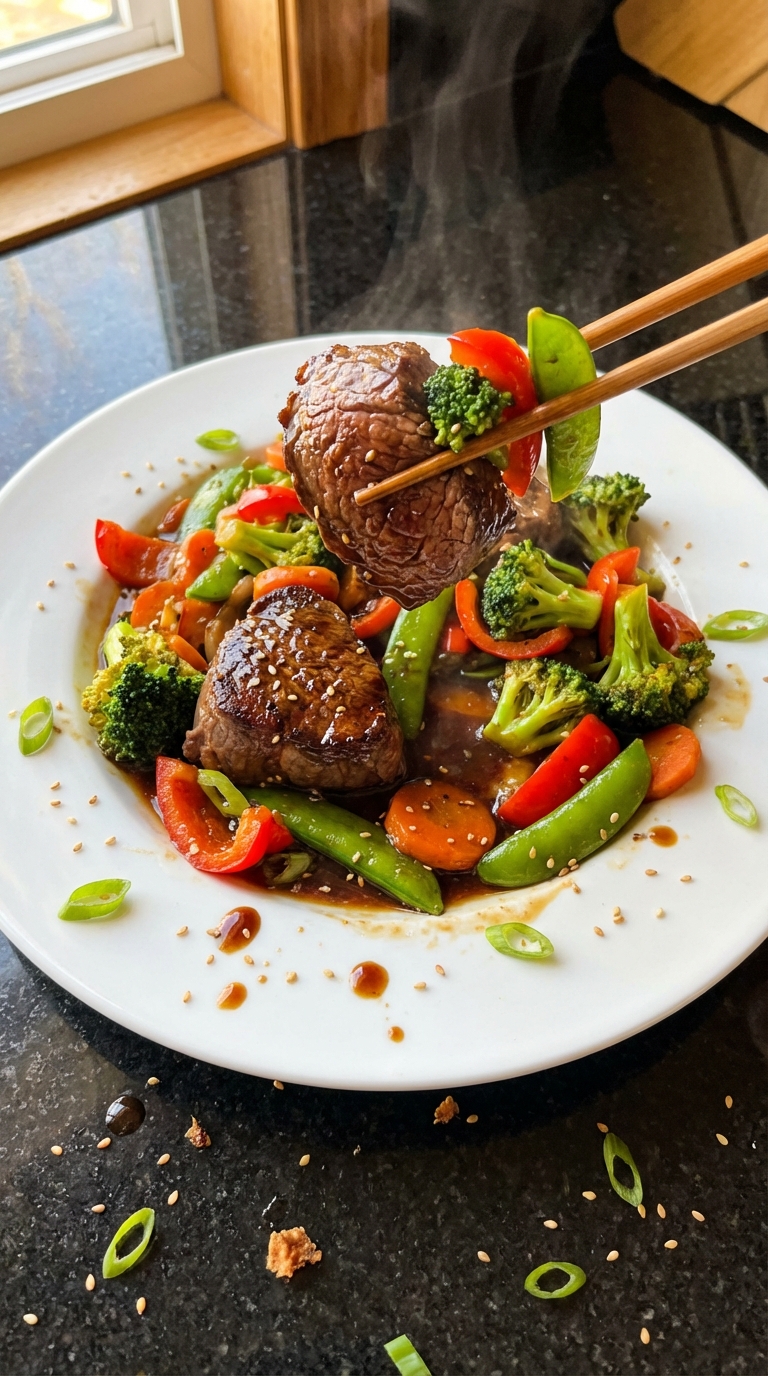 Teriyaki Filet Mignon Stir-Fry