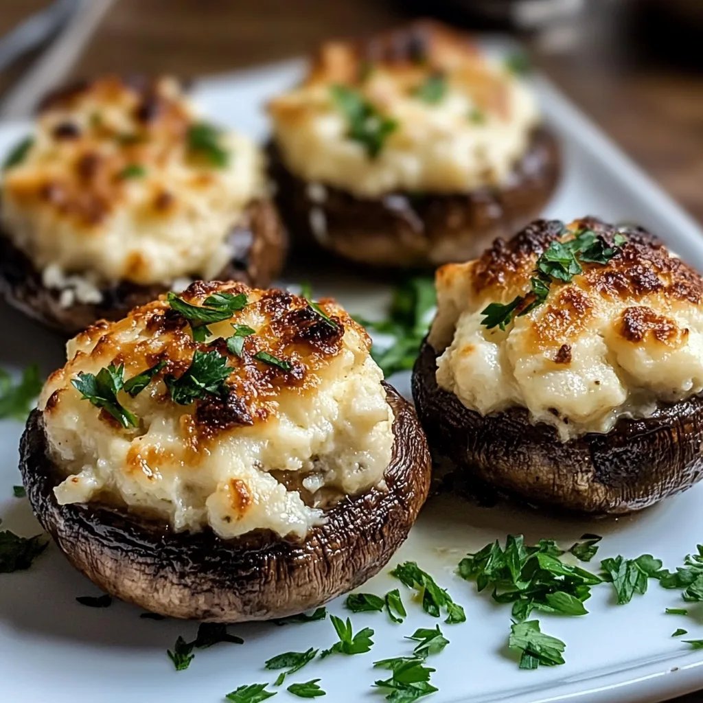 Baked Ricotta-Stuffed Mushrooms