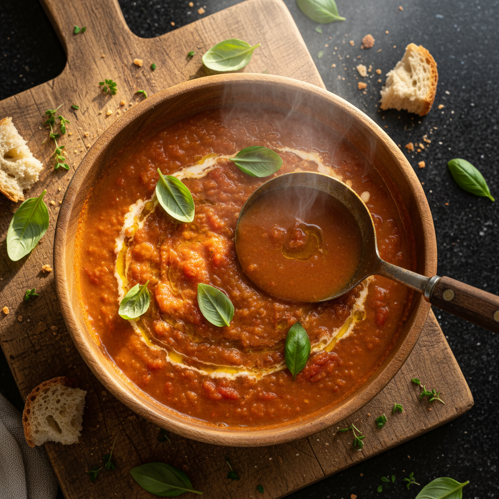 Comforting Tomato Basil Soup