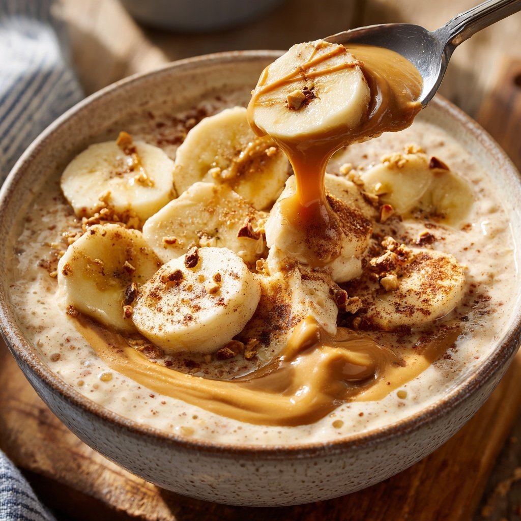 Peanut Butter Banana Breakfast Smoothie Bowl