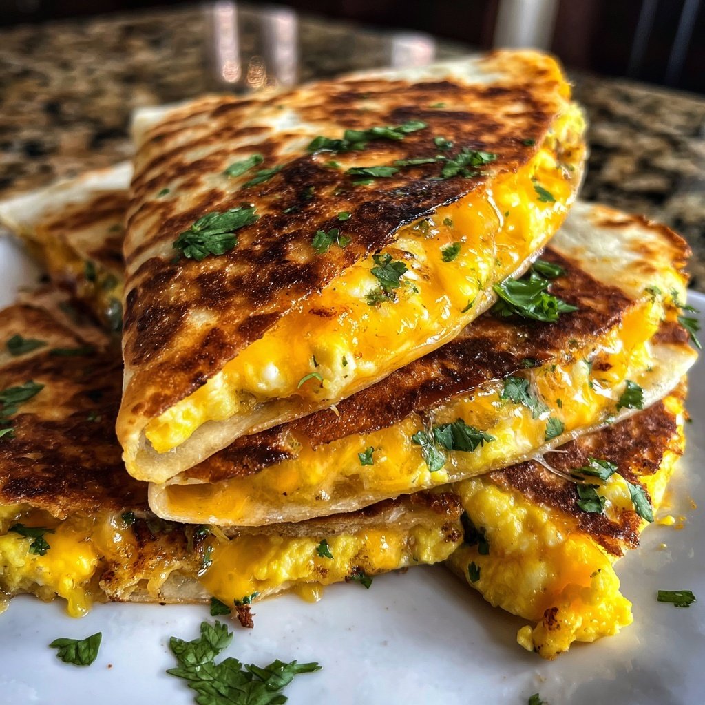 Savory Breakfast Quesadillas with Scrambled Eggs​