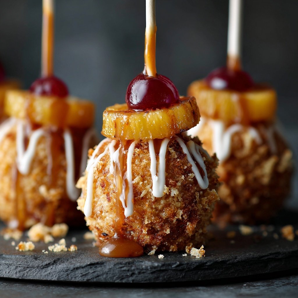 Pineapple Upside Down Cake Pops