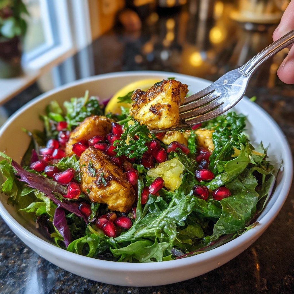 Winter Spa Salad Lemon Chicken