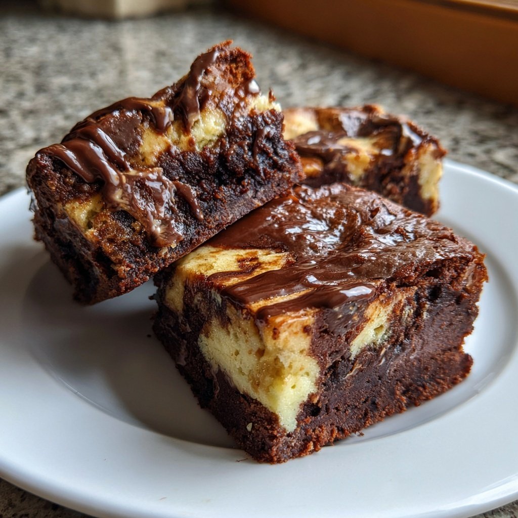 Creamy Cottage Cheese Swirl Brownies