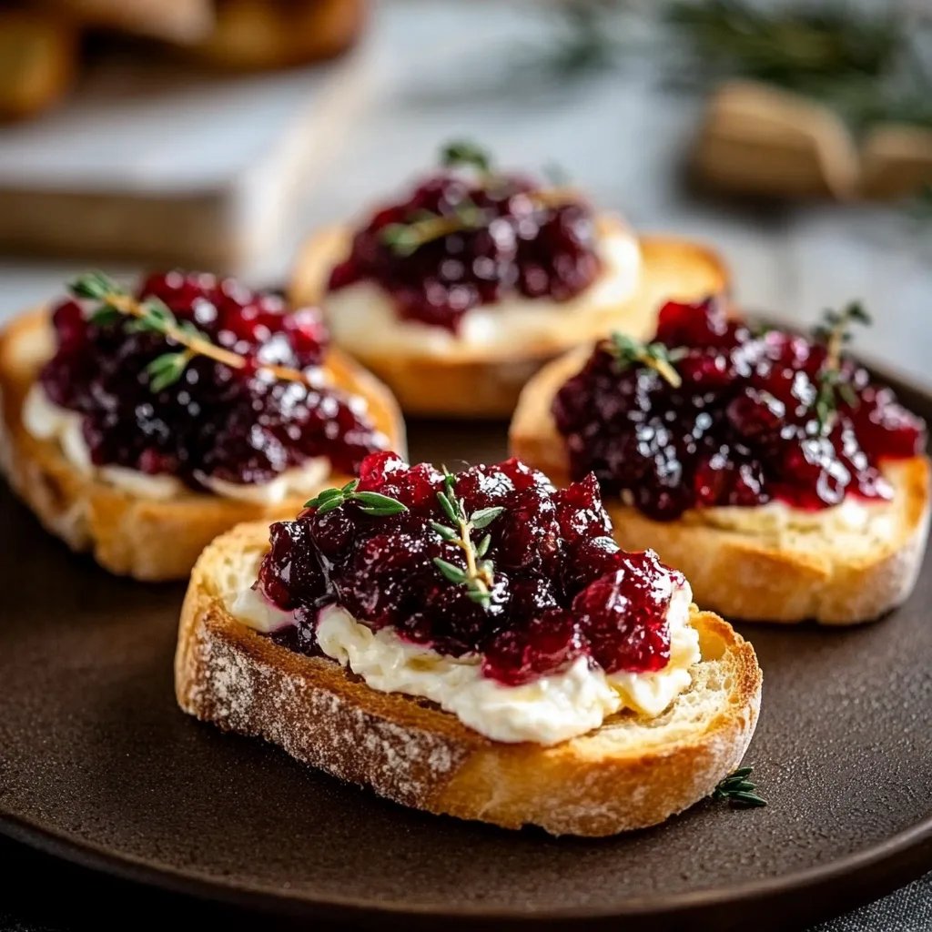 Cranberry and Brie Crostini