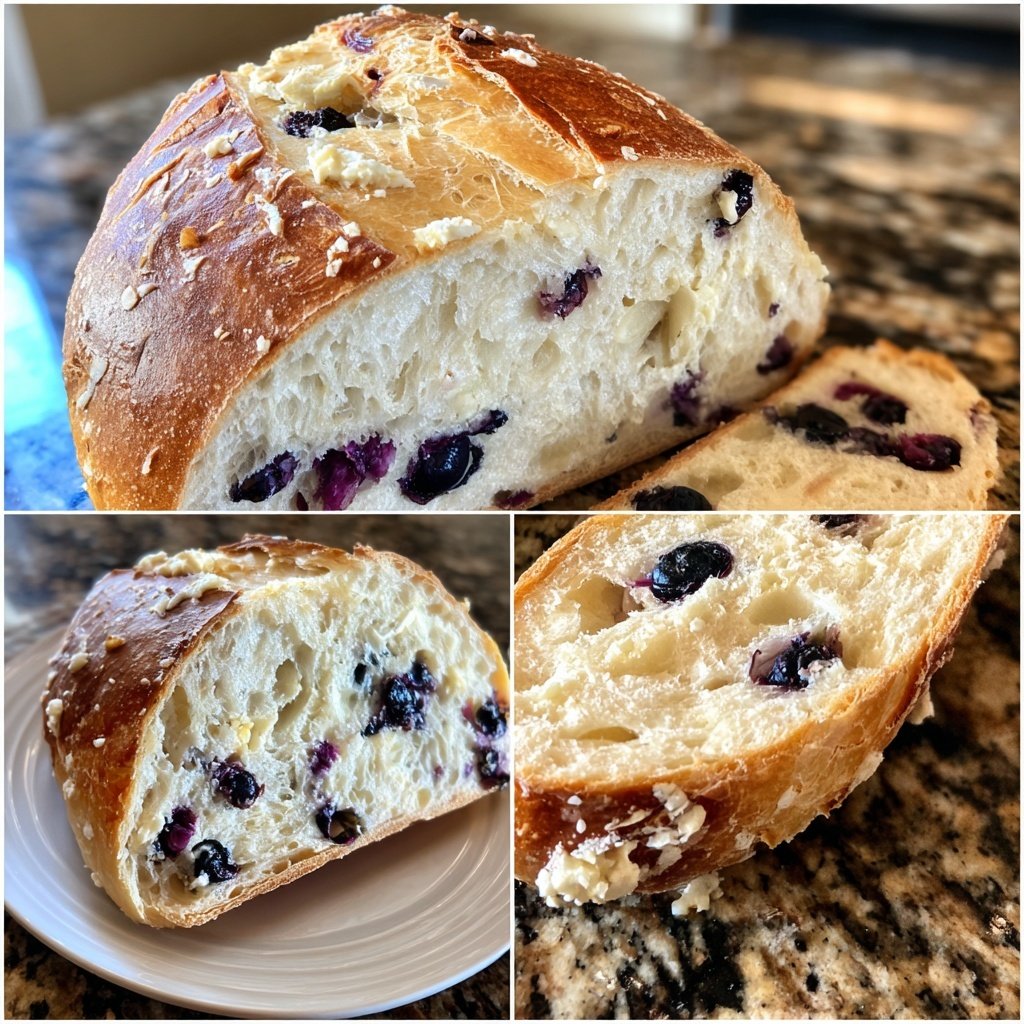 Blueberry Lemon Sourdough with Whipped Butter