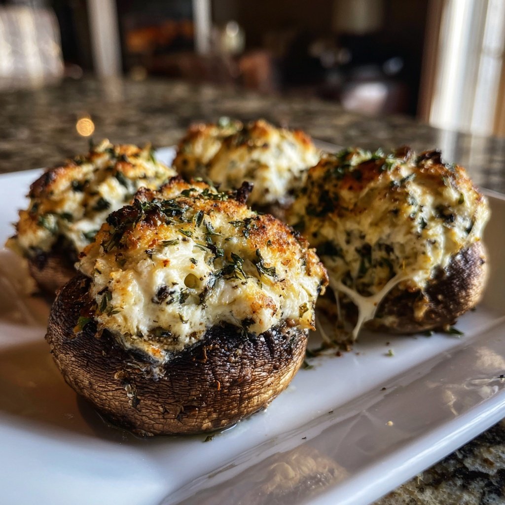 Stuffed Mushrooms with Cream Cheese and Herbs