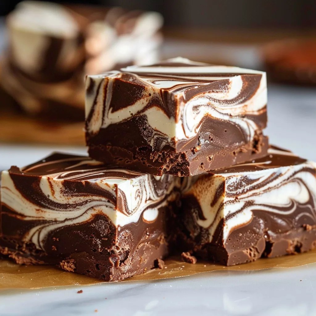 Easy Marshmallow Swirl Fudge