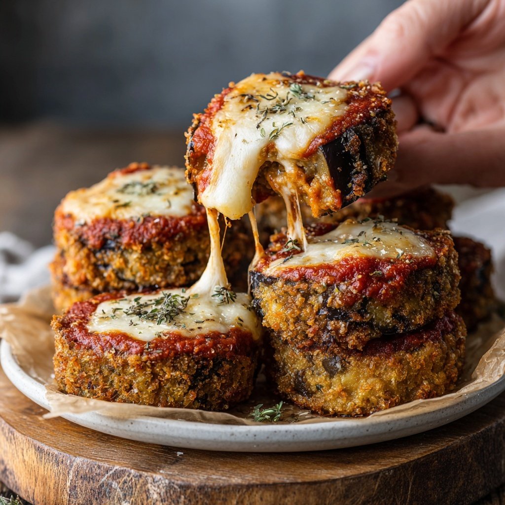 Savory Eggplant Parmesan Bites